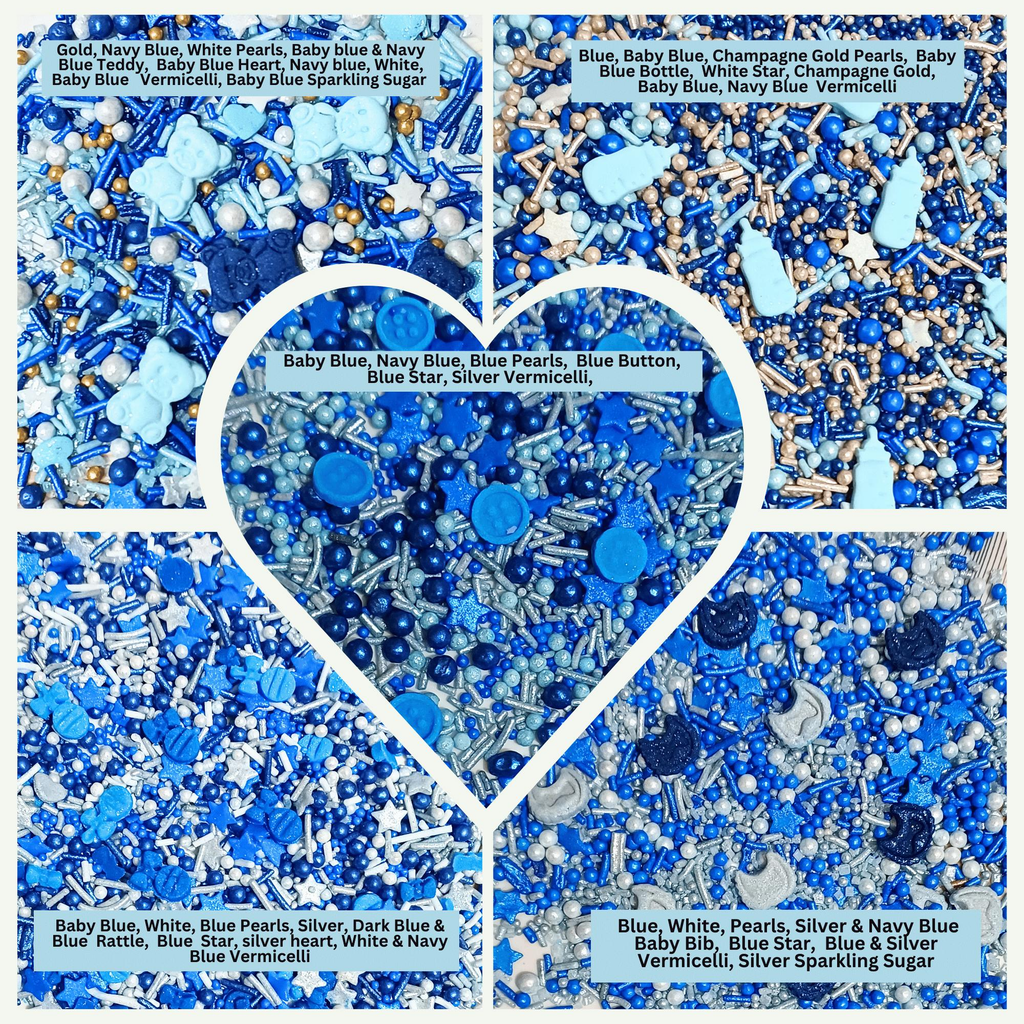 Confect Boys Baby Shower Sprinkles | Edible Sprinkles Assorted | Grocsy