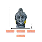 Sowpeace Premium Large Terracotta Meditating Buddha Head Tabletop | Grocsy