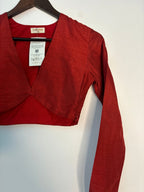 trueBrowns Rust Silk Blouse | Grocsy