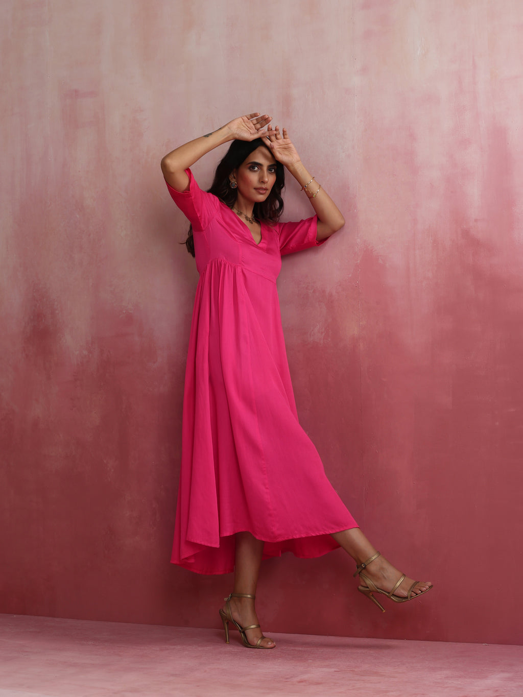 trueBrowns Modal Pink Dress | Grocsy