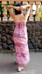 Noroke Vintage Crepe Vintage Long Slip Dress - Printed | Grocsy