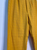 trueBrowns Mustard Gauze Dobby Pant | Grocsy