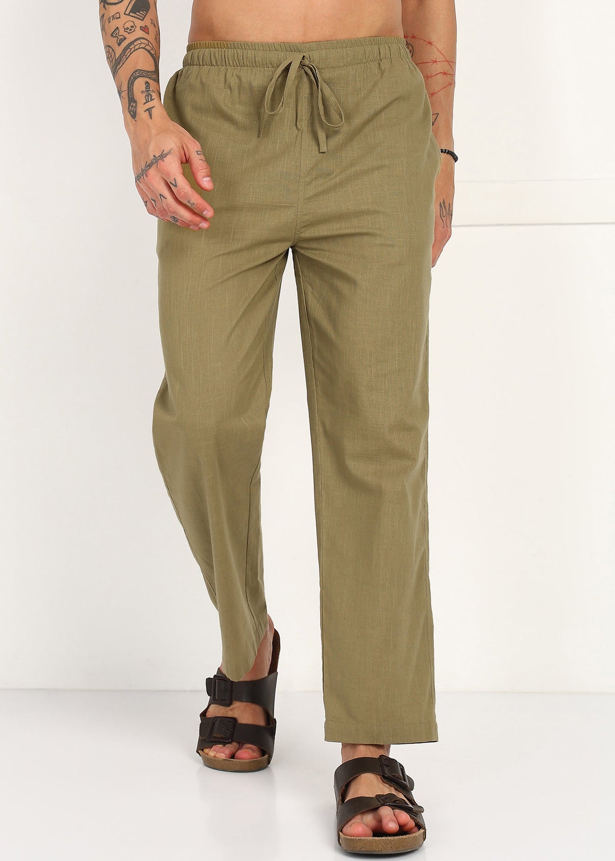 Fabmade Olive Root Linen Pyjama | Grocsy
