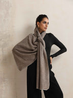 trueBrowns Grey Check Woollen Stole | Grocsy