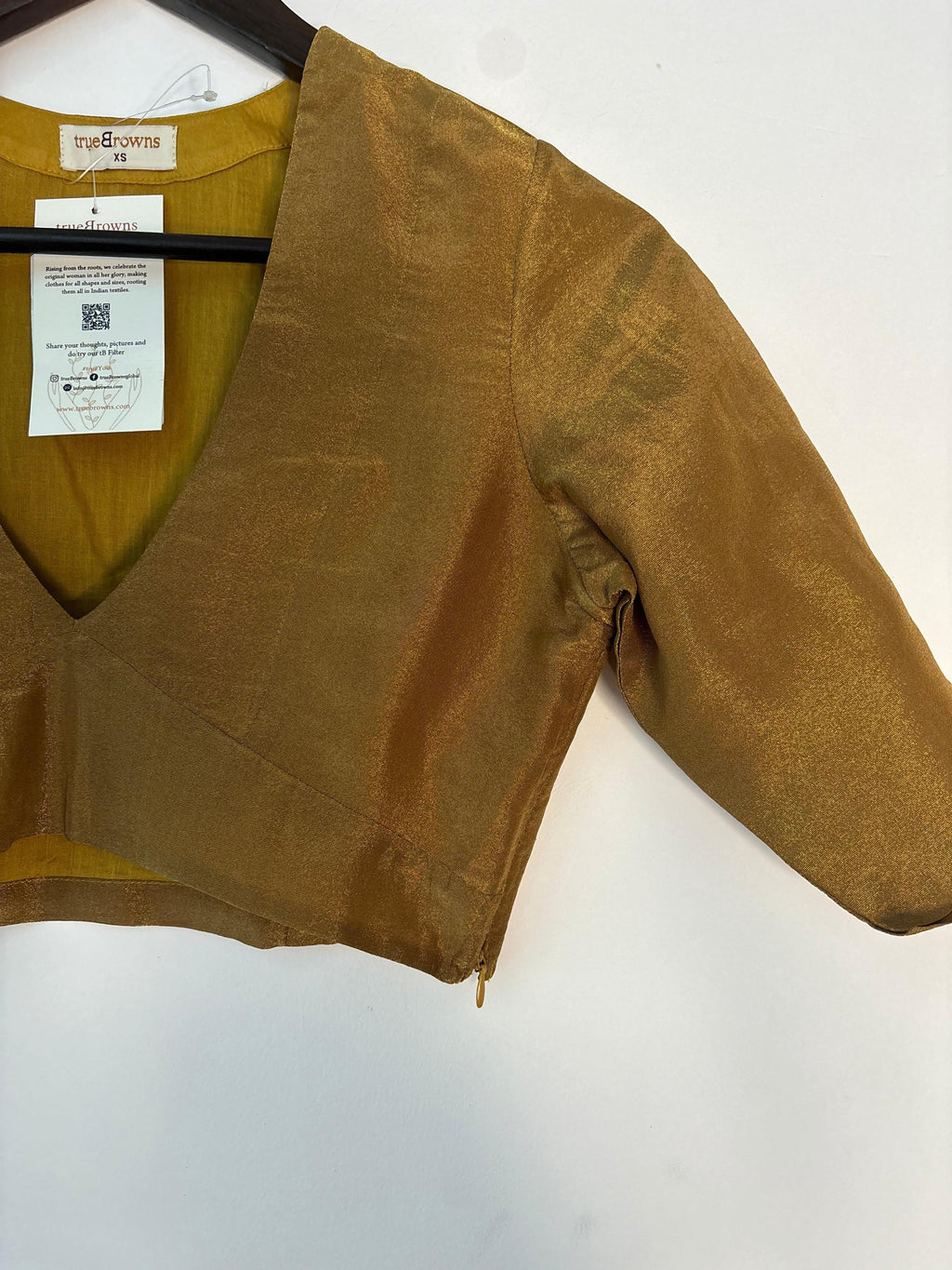 trueBrowns Gold Tissue Blouse | Grocsy