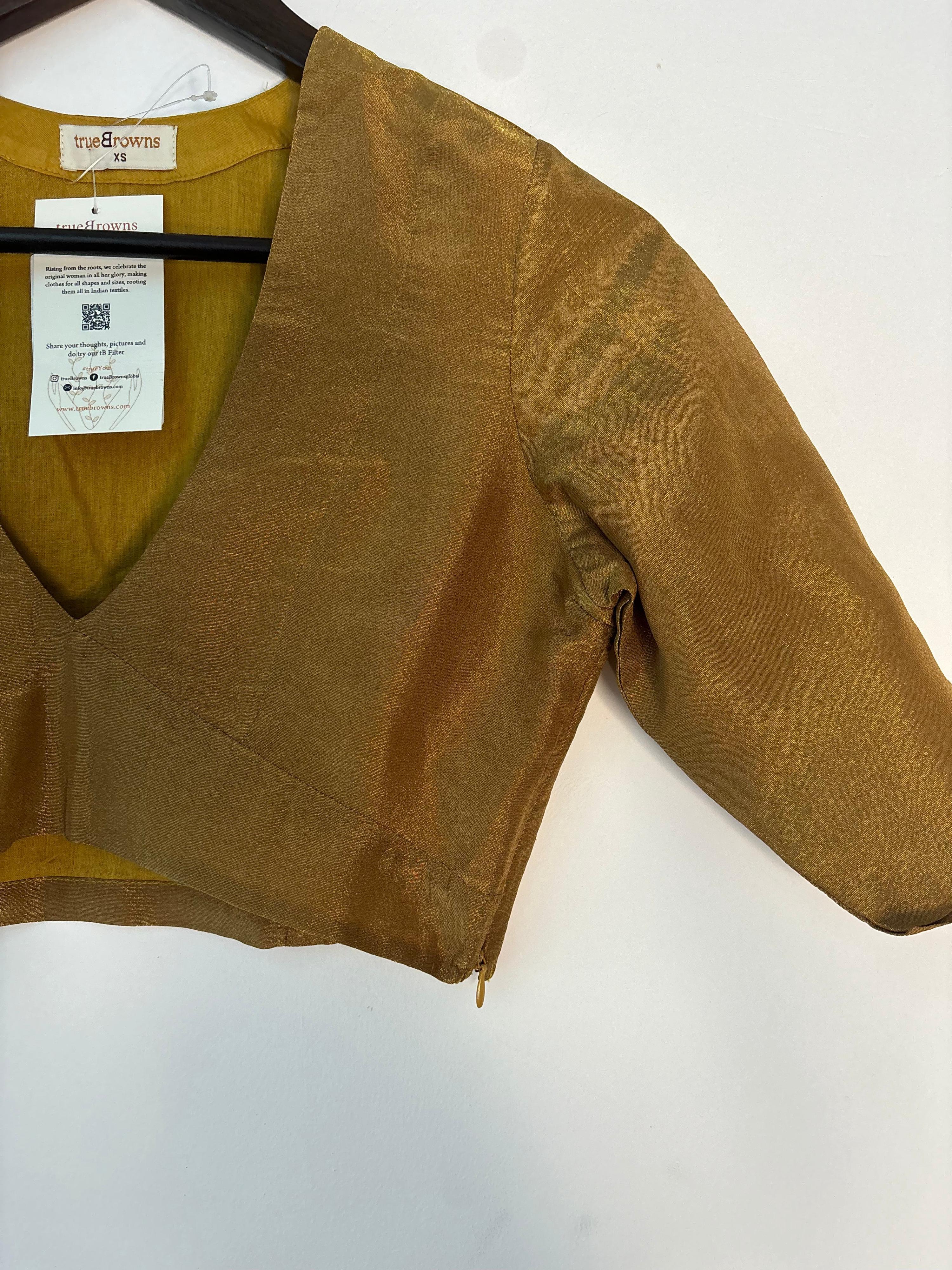 trueBrowns Gold Tissue Blouse | Grocsy