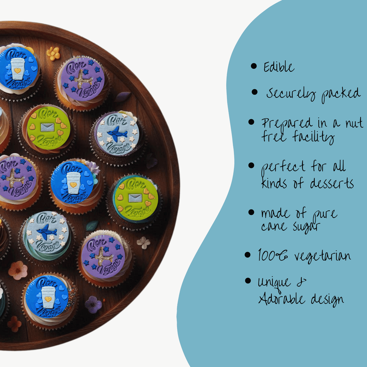 Confect Bon Voyage | Edible Celebration Topper | Grocsy