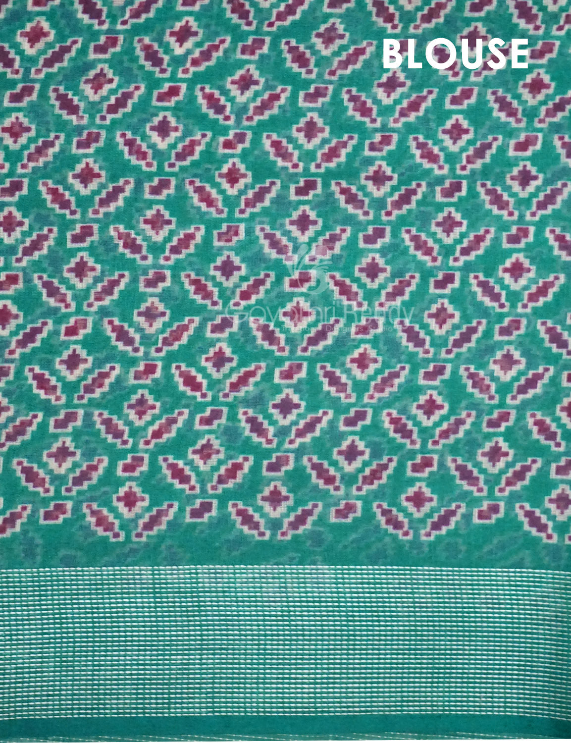Shades of Dark Jamuni Colour Patola Print Semi Chanderi Saree By Gayathri Reddy Designer Studio | Grocsy