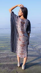 Noroke Cupro Crepe Kaftan Dress - Printed | Grocsy