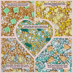 Confect Baby Shower Sprinkles | Mix Gold, Silver, Mint Green & Pearl Dragees Pack of 5 (BABY SHOWER -01) | Grocsy