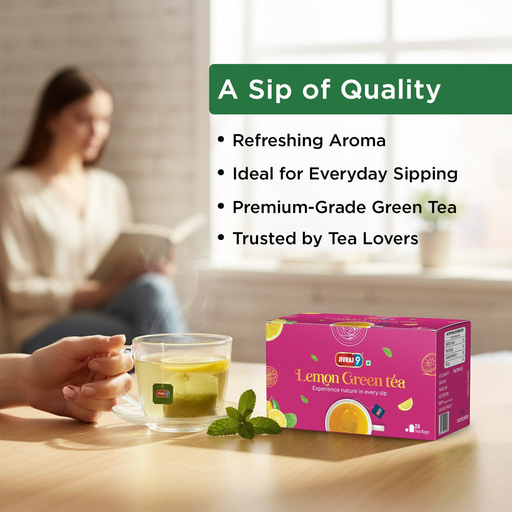 jivraj9 Tea Lemon Green Tea | Grocsy