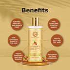 Nuerma Science Pure Almond Hair Oil for Natural Hair Growth | Grocsy