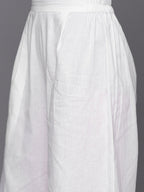 Ahalyaa Floral Embroidered Gotta Patti Pure Cotton Kurta With Palazzos & Dupatta | Grocsy