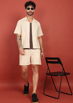 Fabmade The Life Co2. Cotton Linen Relaxed Shirt & Shorts | Grocsy