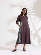 trueBrowns Cola Cotton Print A-line Dress | Grocsy