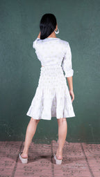 Noroke Sustainable fabric | Bemberg Polka Dot Skirt Co-Ord Set Women - White | Grocsy