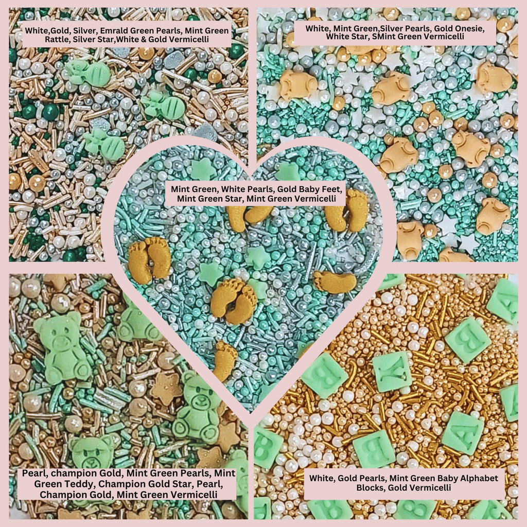 Confect Baby Shower Sprinkles | Birthday Sprinkles | Gender Reveal Sprinkles | Grocsy