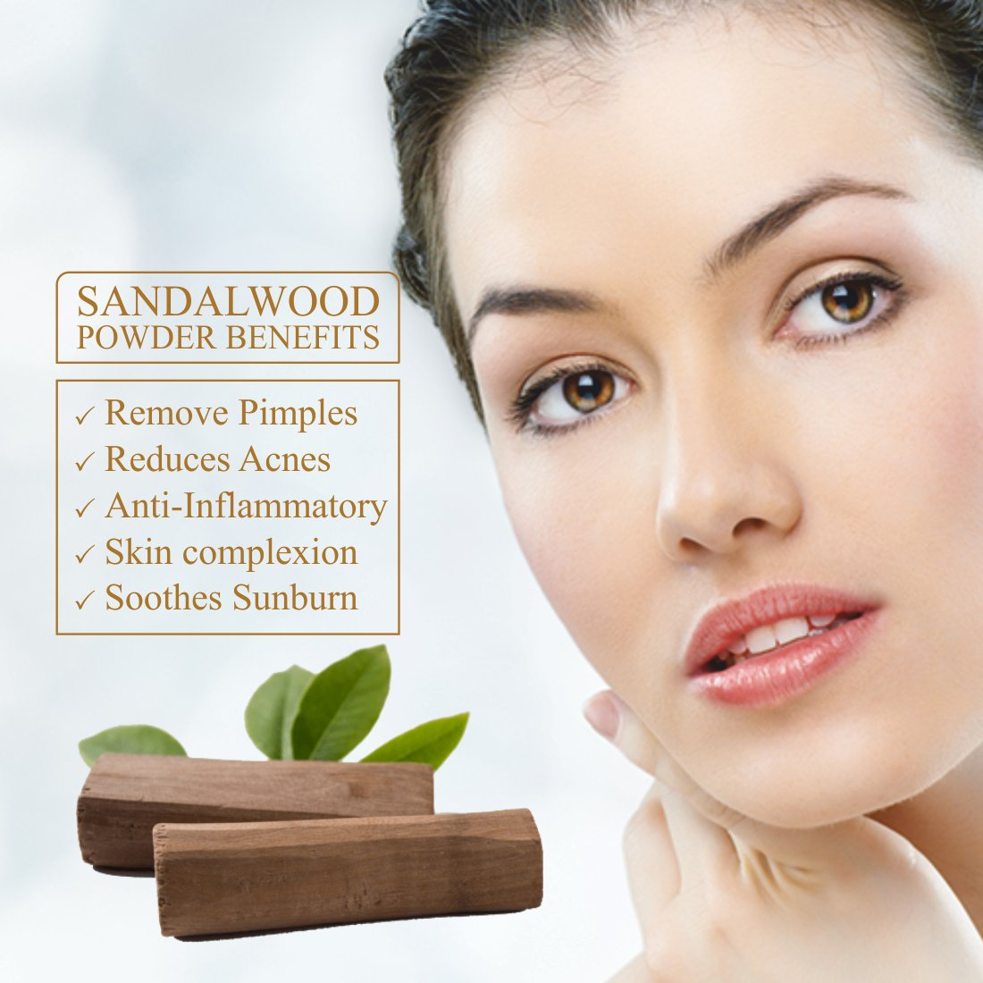 Nuerma Science Sandalwood(Chandan)  Powder for De Tan, Glowing skin & Ageing Marks | Grocsy
