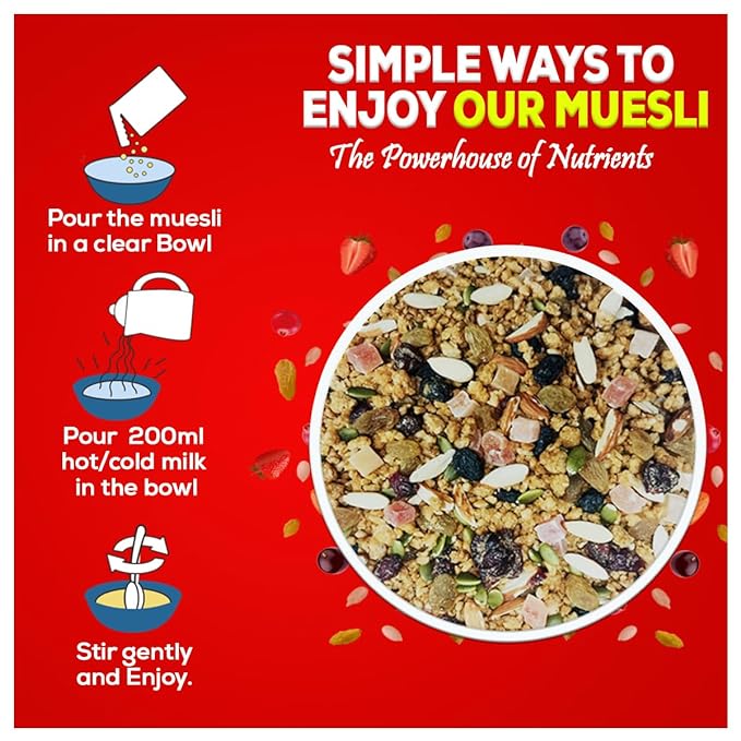 Yum Yum Fruit, Nuts & Seeds Muesli Jar | Grocsy
