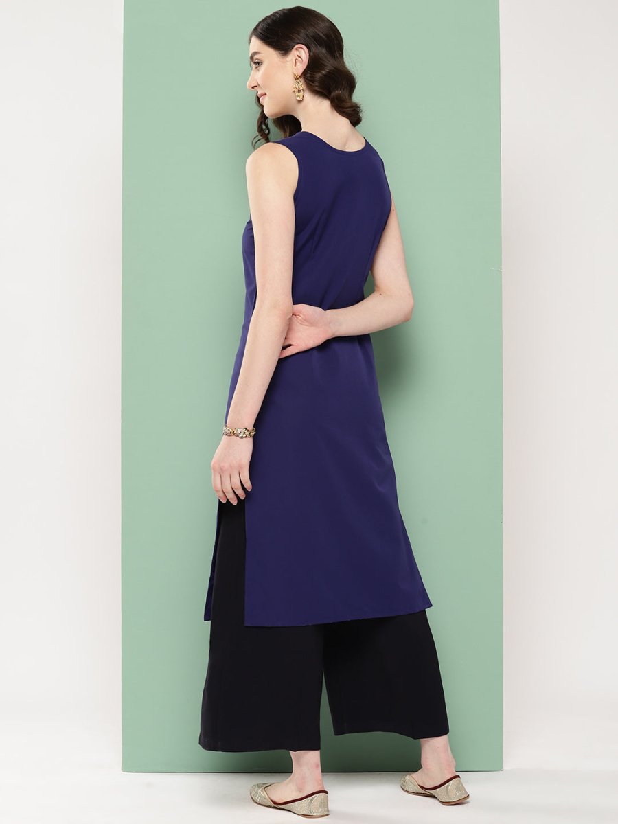 Ahalyaa Women Yoke Design Sequinned Kurta | Grocsy