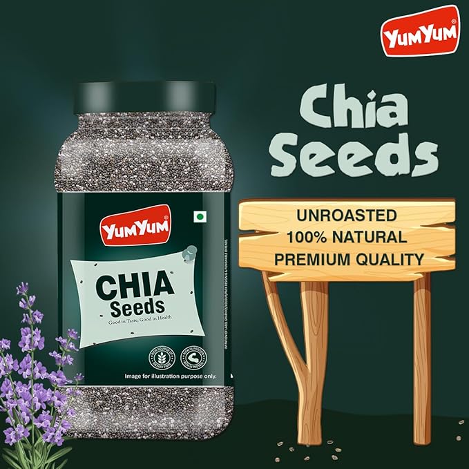 Yum Yum Raw Chia Seeds Jar | Grocsy