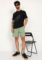 Fabmade Sage Linen Shorts | Grocsy
