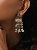 trueBrowns Silver Gold Tone Dangle Earrings | Grocsy