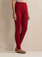 trueBrowns Maroon Woollen Leggings | Grocsy