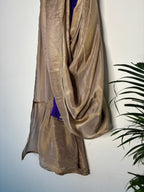 trueBrowns Lilac Tissue Pre-Stitched Saree | Grocsy