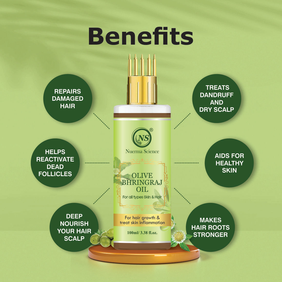 Nuerma Science Olive Bhringraj  Oil | Grocsy