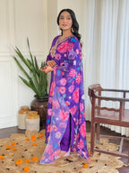 The52 Women's Beautiful Roman Silk Embroidered Straight Kurta with Pant And Dupatta Set | Grocsy
