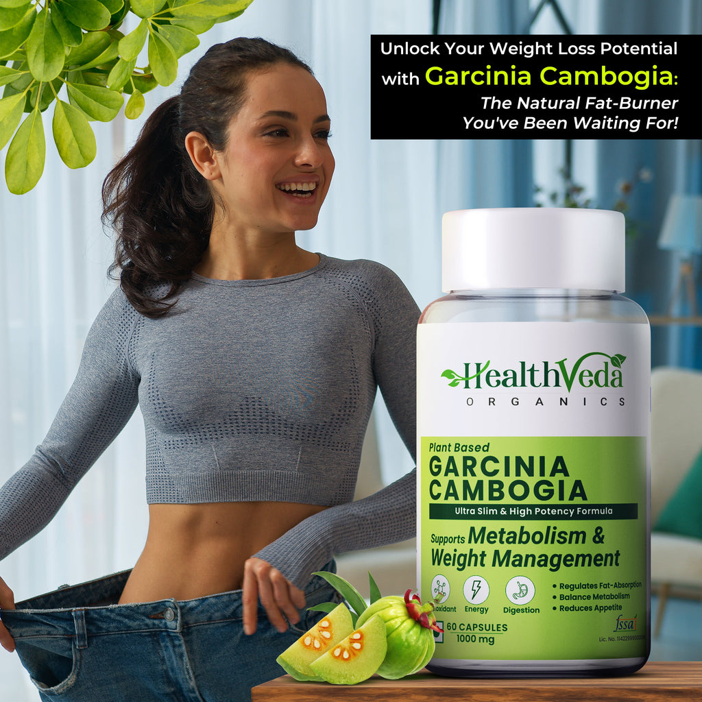 Health Veda Organics Plant Based Garcinia Capsules | Grocsy