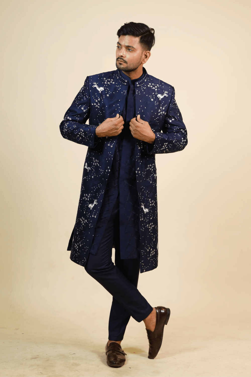 Flying Unicorn Designer Men's Kurta by Hilo Design | Grocsy