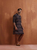 trueBrowns Men's Black Printed Kurta | Grocsy