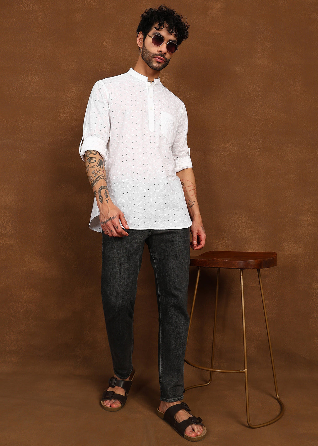 Fabmade Minimal Loom Linen Kurta | Grocsy