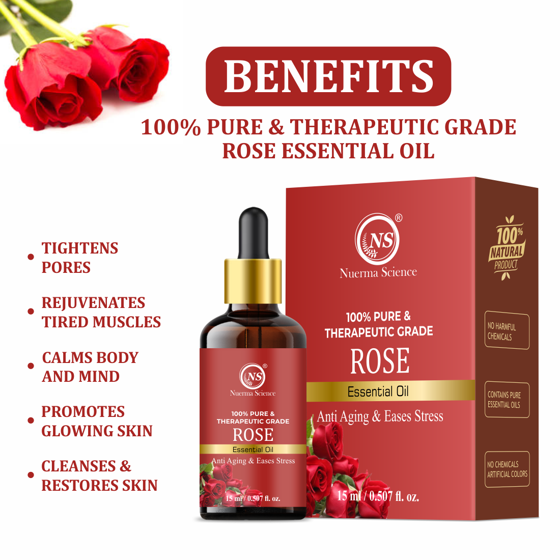 Nuerma Science Rose Essential Oil | Grocsy