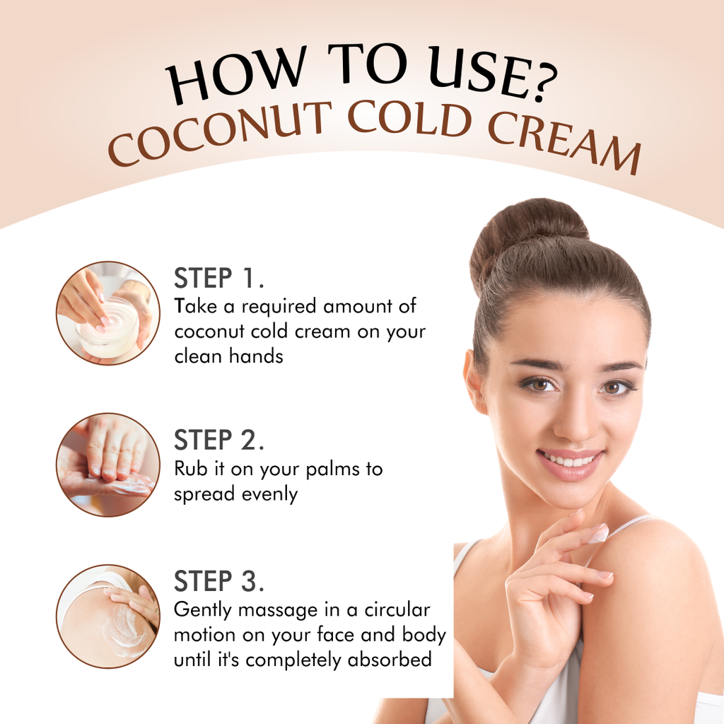 Nuerma Science Coconut Cold Cream For Winters To Repair Dry & Damaged Skin | Grocsy