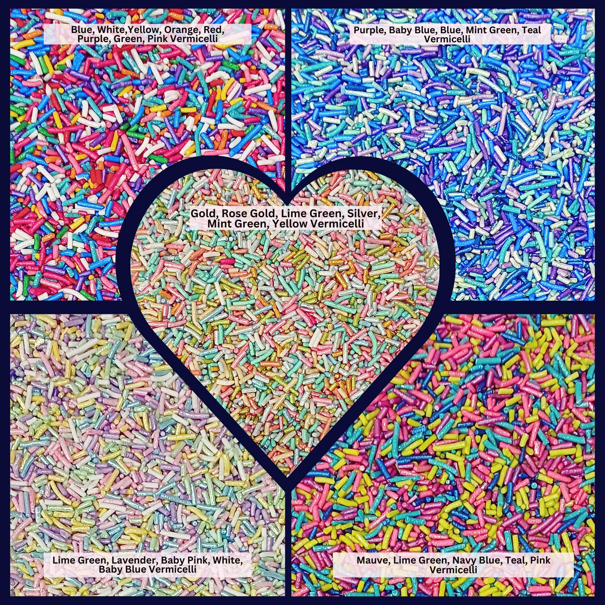 Confect Rainbow Magic Sprinkles | (01) Mix Colourful Sprinkles | Grocsy