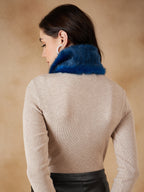 InWeave Women's Royal Blue Fur Neckpiece | Grocsy