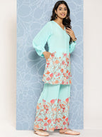 Ahalyaa Floral Printed Ethnic Co-Ords | Grocsy