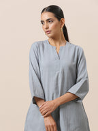 trueBrowns Cotton Steel Blue Short Co-Ord Set | Relove | Grocsy