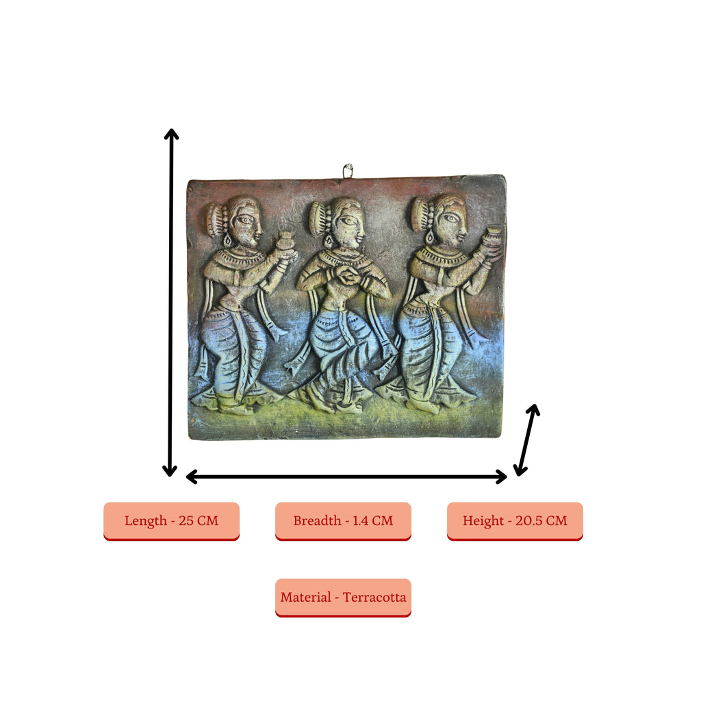 Sowpeace Premium Terracotta Abstract Three Women Wall Art | Grocsy