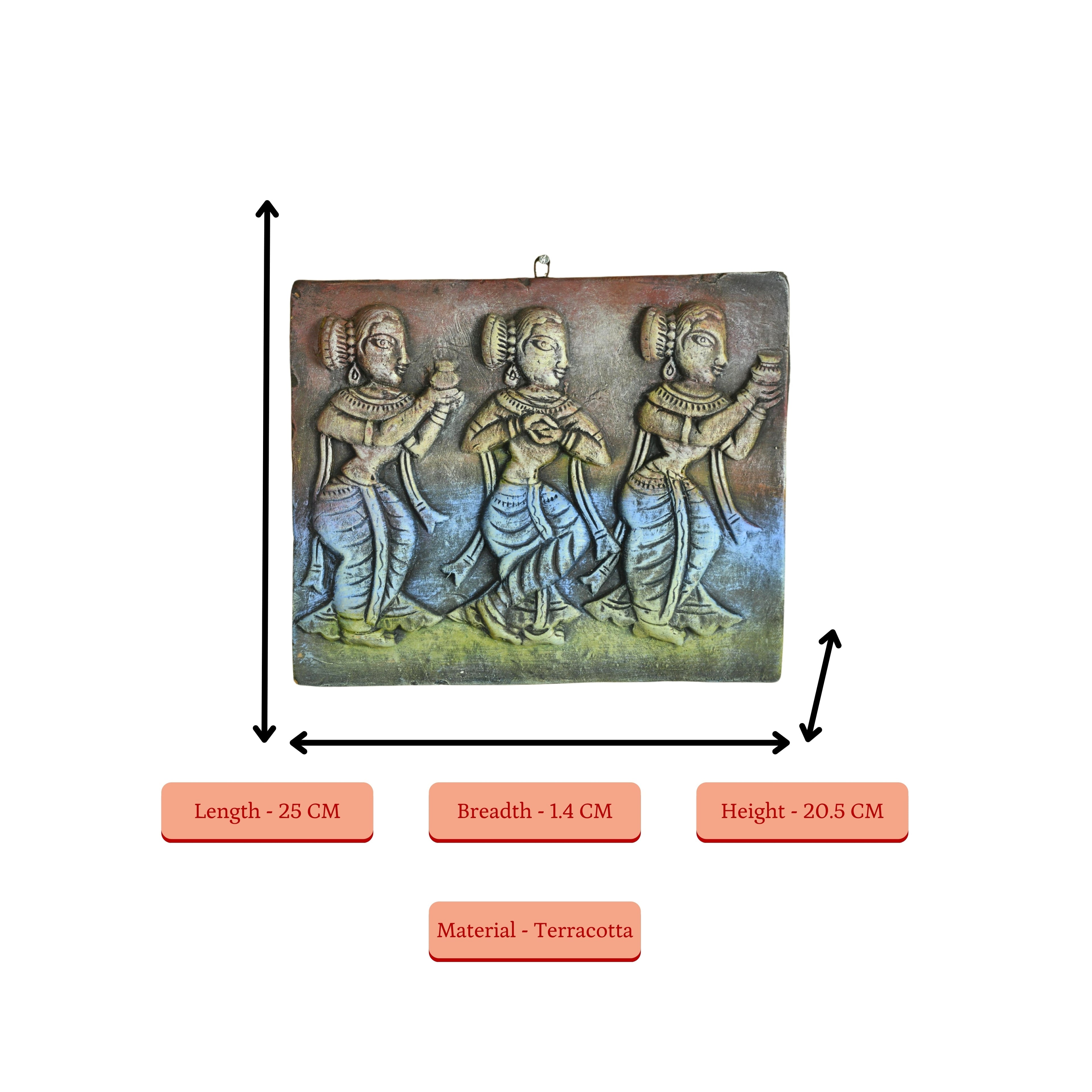 Sowpeace Premium Terracotta Abstract Three Women Wall Art | Grocsy