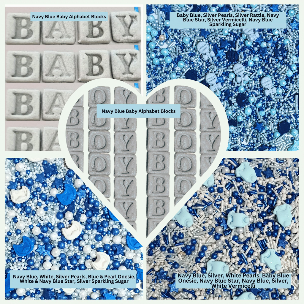 Confect Boys Baby Shower Sprinkles | Gender Reveal Sprinkles | Baby Blue Sprinkles | Grocsy