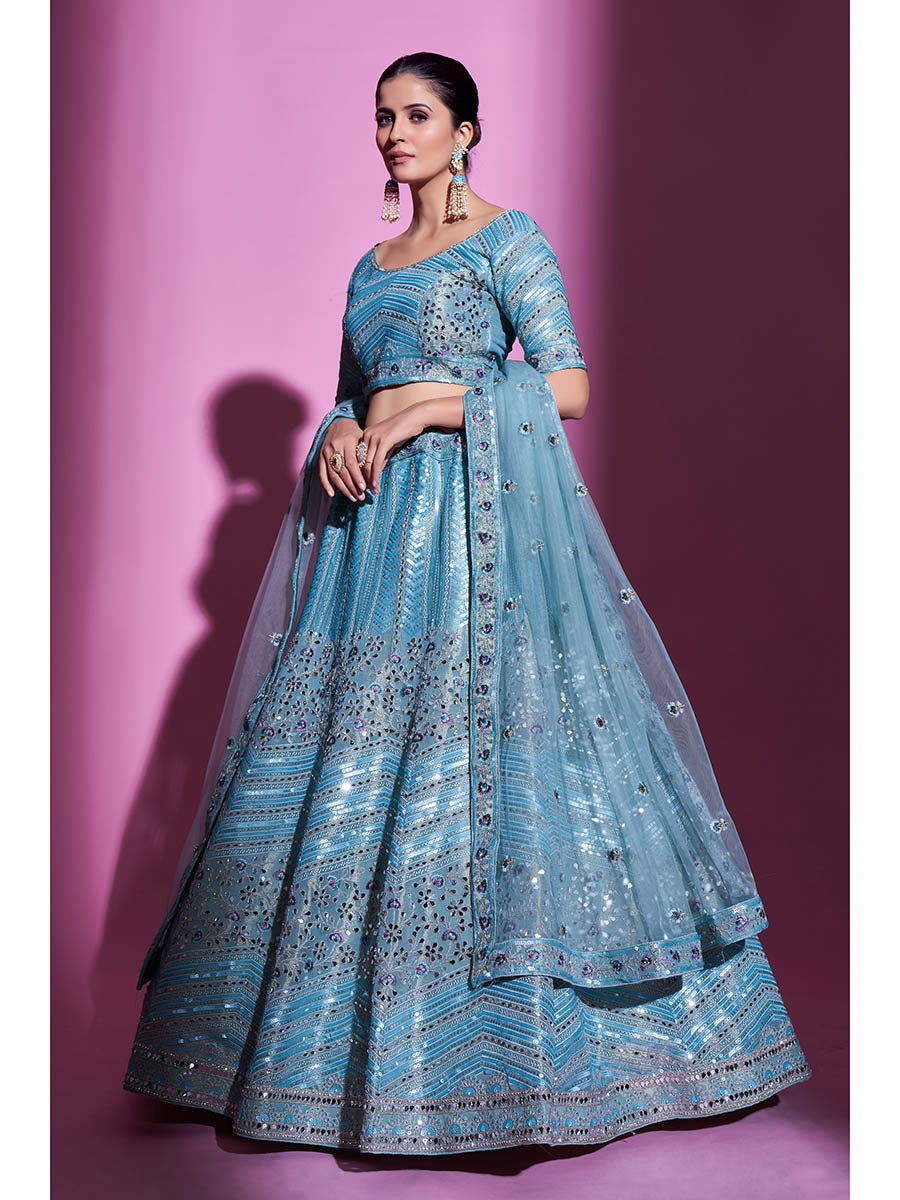 Myra Firozi Gota Silk Embroidered Designer Lehenga Choli | Grocsy