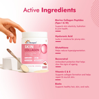 DR. Morepen Skin Collagen Powder with Glutathione, Hyaluronic Acid, Resveratrol &amp; Biotin Strawberry Watermelon Flavour | Grocsy