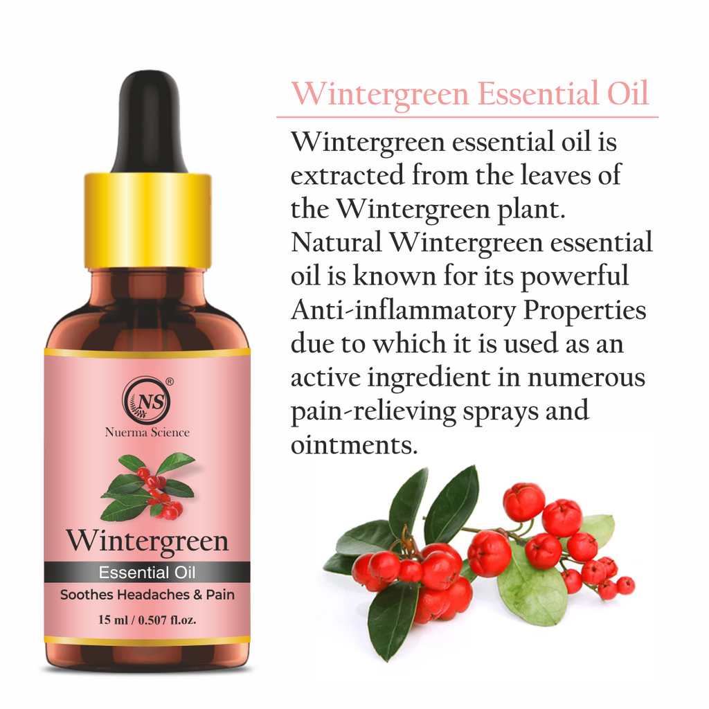 Nuerma Science Pure Wintergreen Essential Oil For Skin, Body & Hair Care | Grocsy