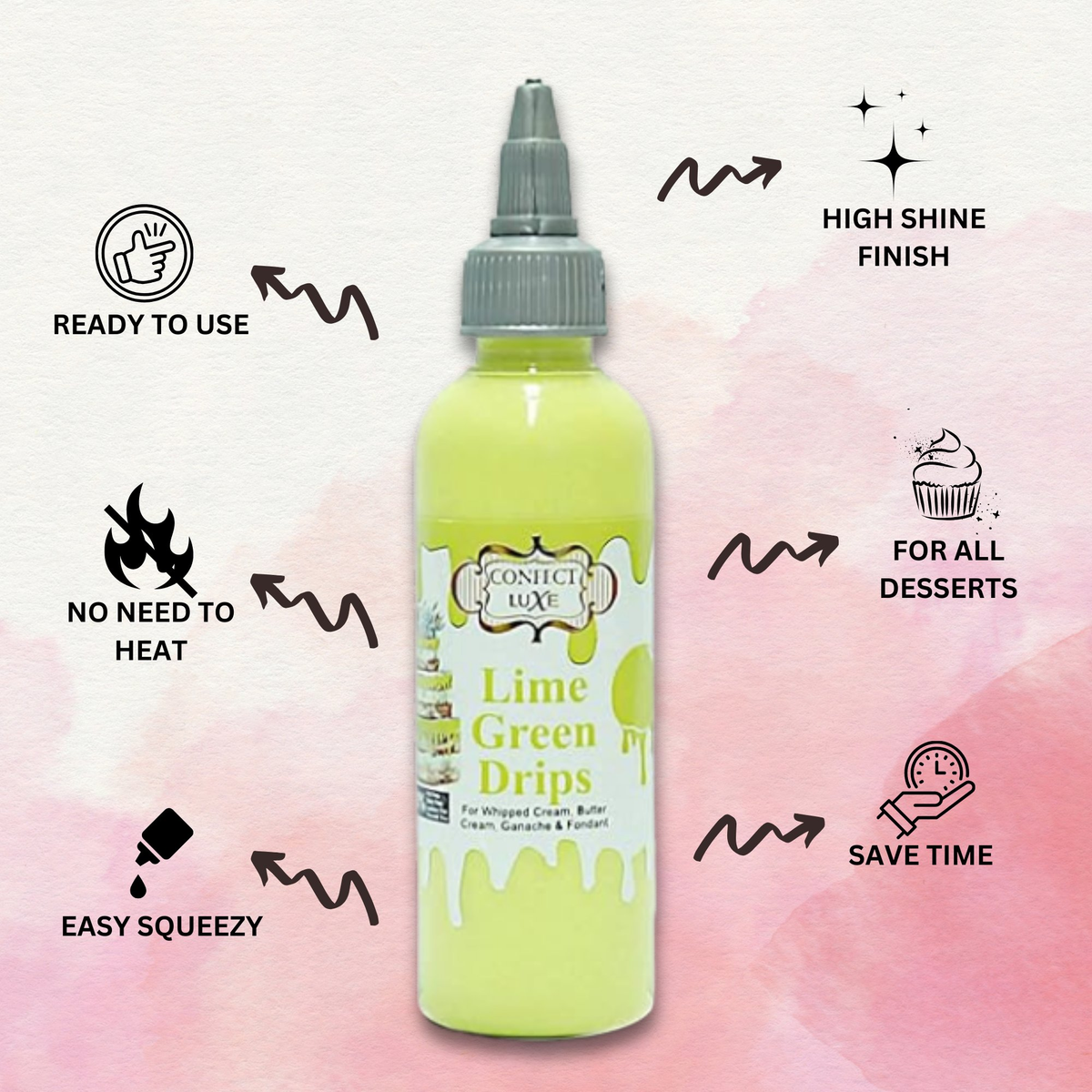 Confect Lime Green | Edible Drips | Grocsy