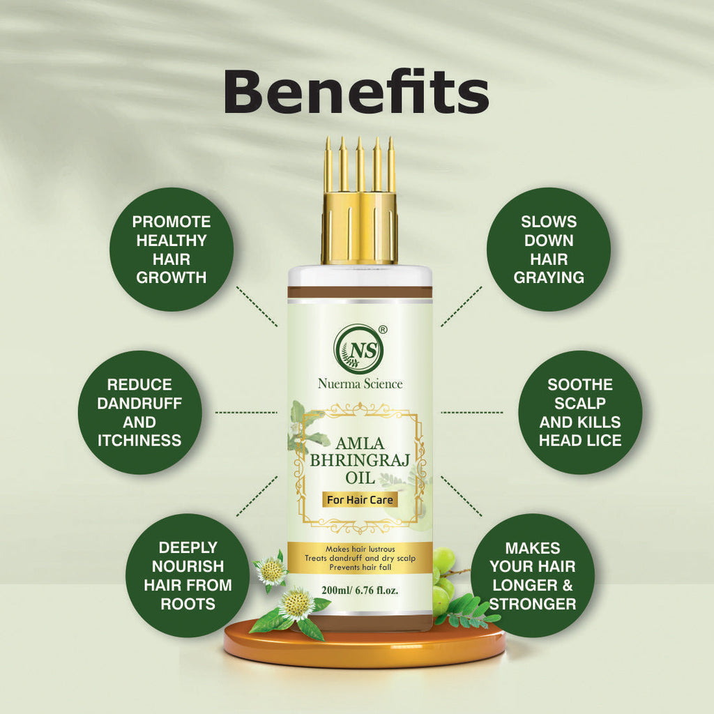 Nuerma Science Amla Bhringraj Hair Oil | Scalp Nourishment & Natural Conditioning | Grocsy