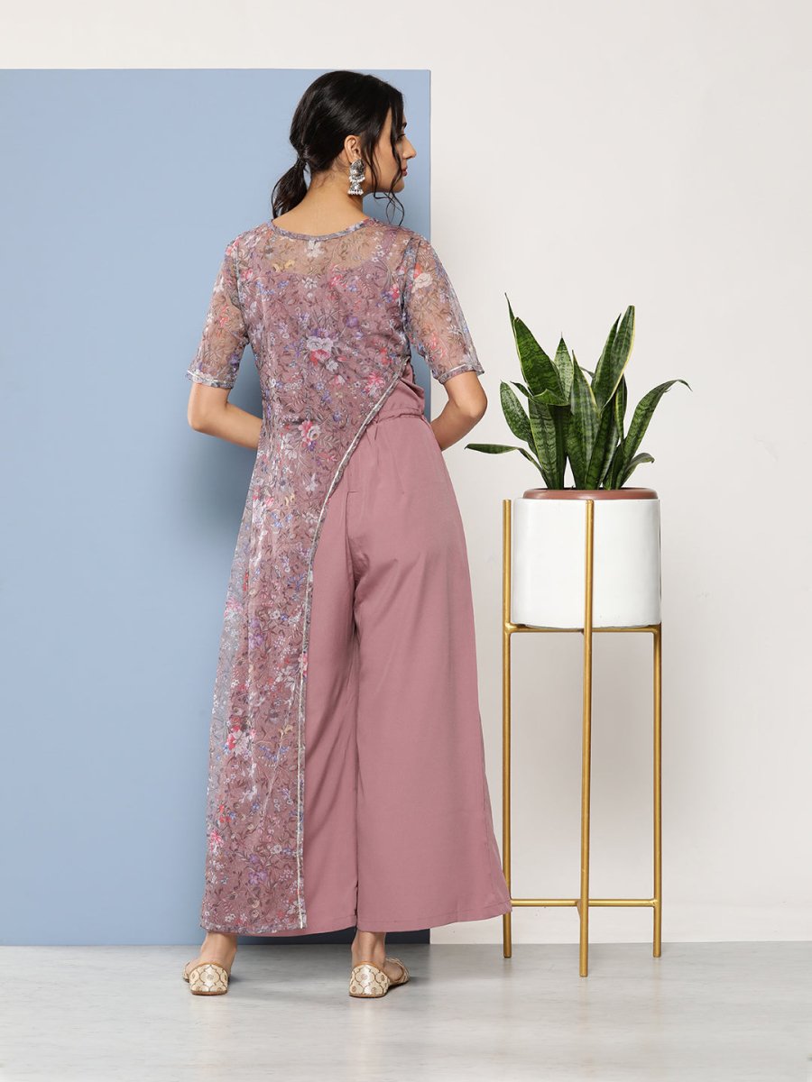 Ahalyaa Printed Waist Tie-Ups Basic Jumpsuit | Grocsy